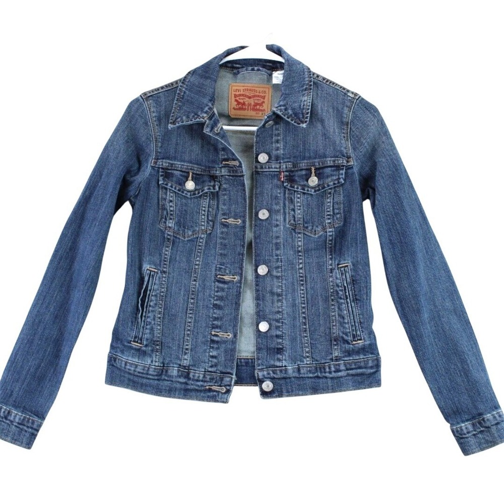 Levi Strauss Co Womens Denim Jacket Medium Wash Classic‎ Trucker XS
